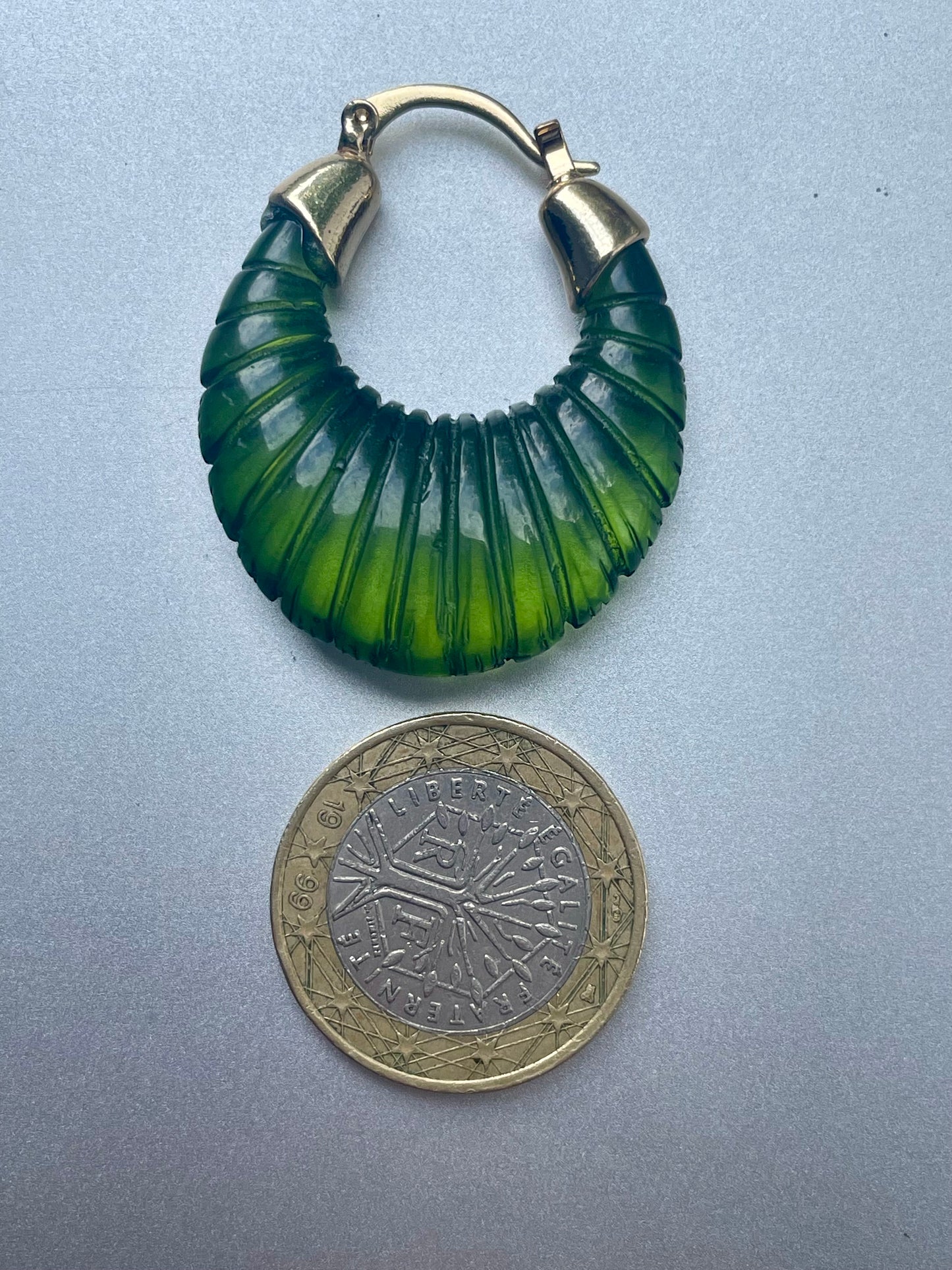 Emerald Glow Hoops