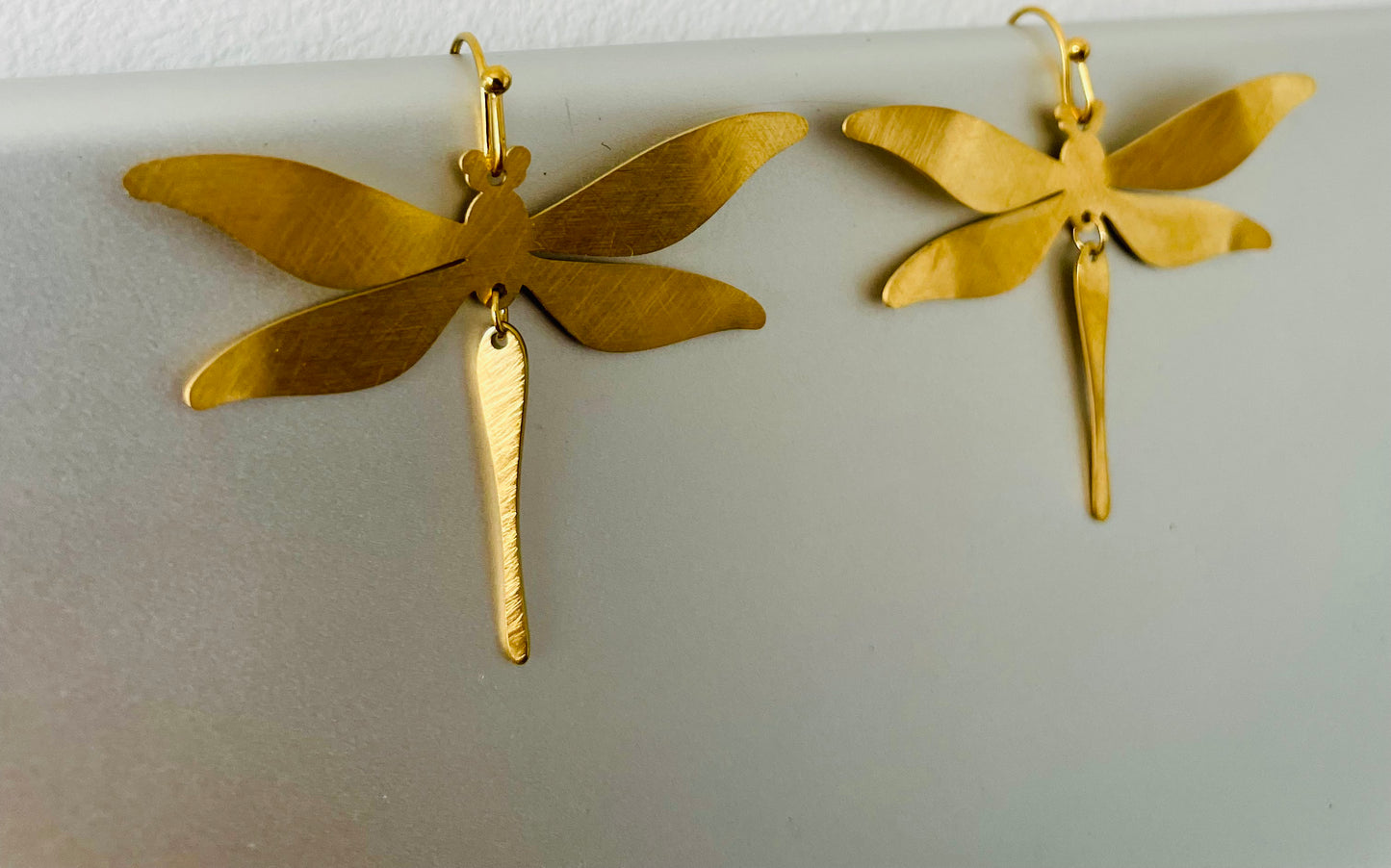 Golden Dragonfly Earrings