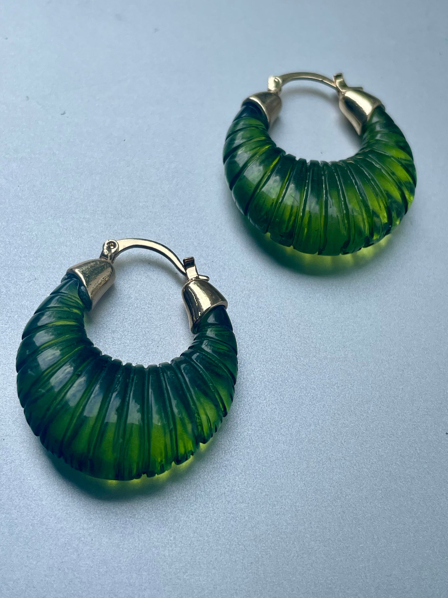 Emerald Glow Hoops