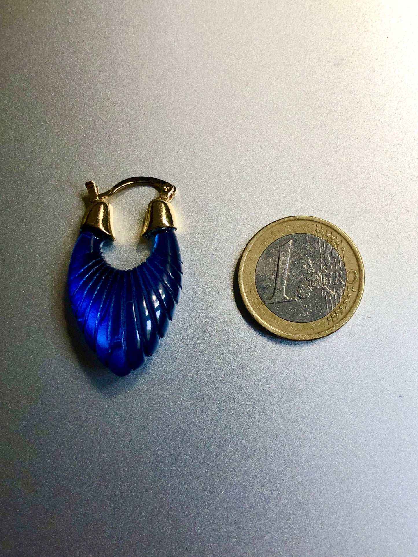 Sapphire Glow Hoops