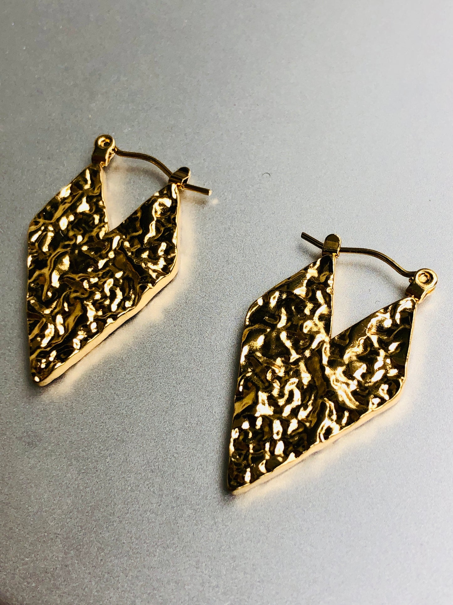 Sculpted Gold Hoops