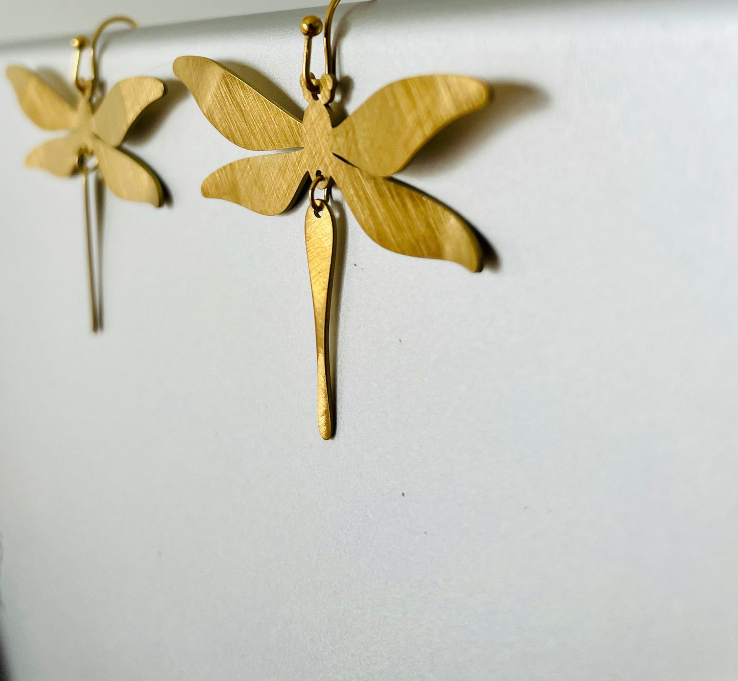 Golden Dragonfly Earrings