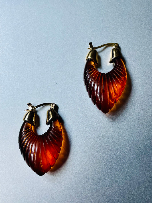 C - Amber Glow Hoops