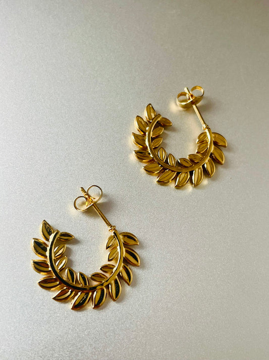 Luxe Laurel Hoops