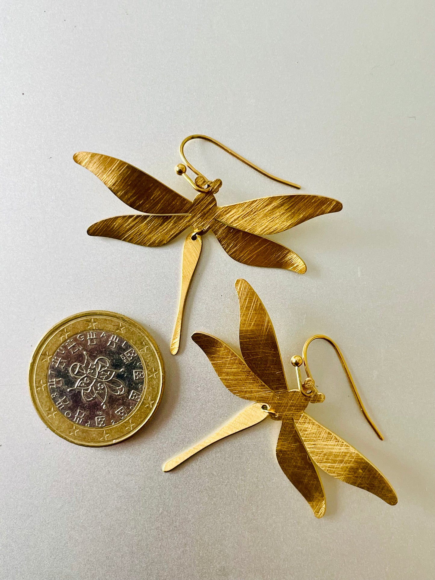 Golden Dragonfly Earrings