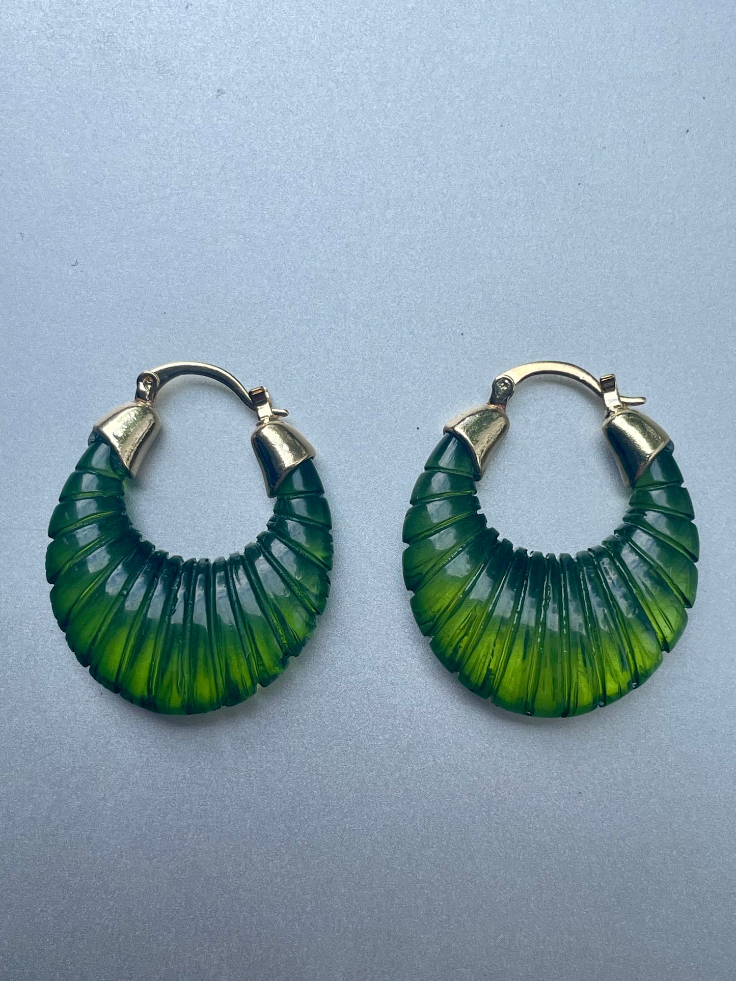 Emerald Glow Hoops