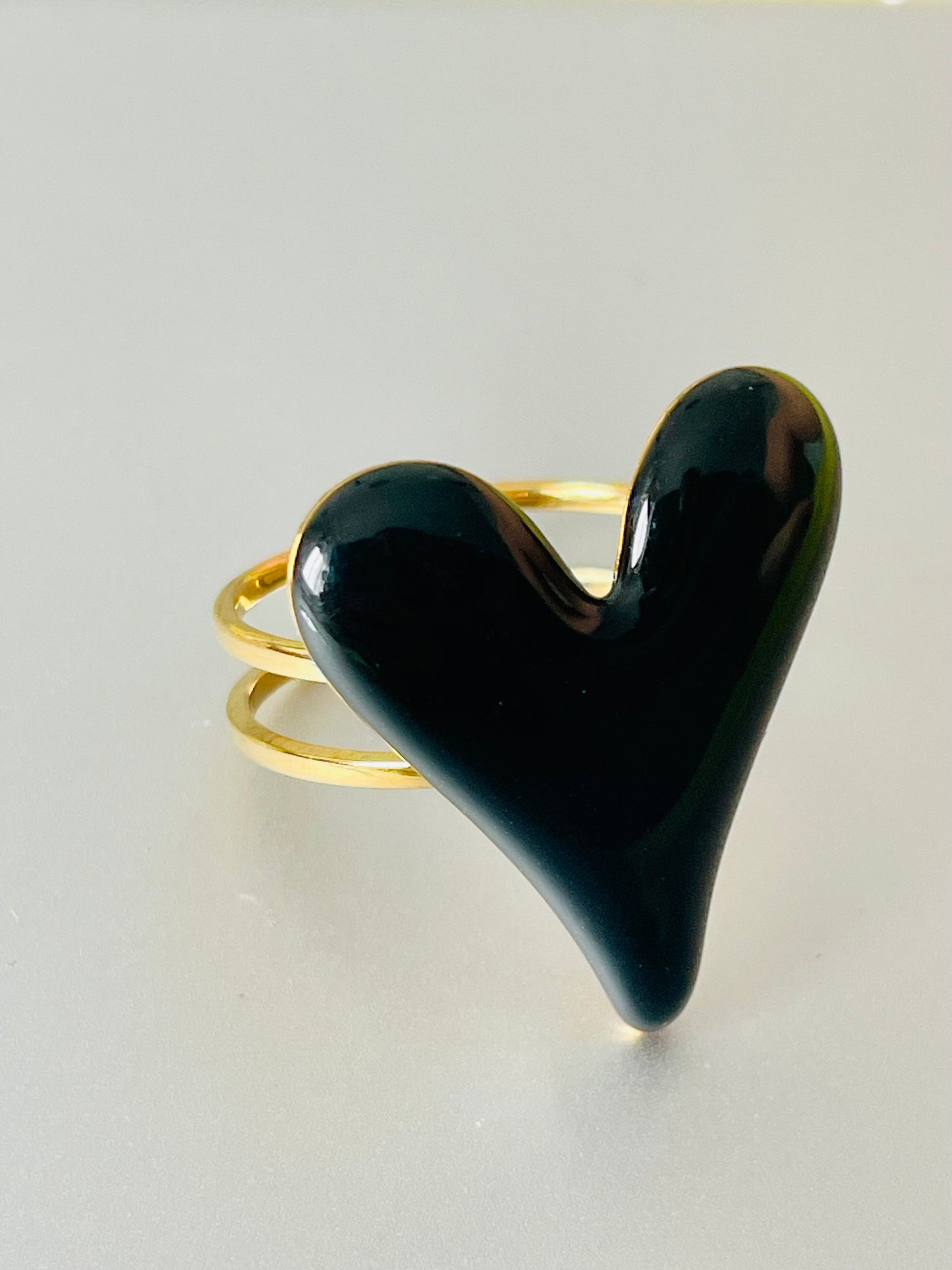 Midnight Heart Ring